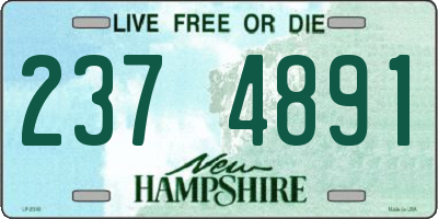 NH license plate 2374891