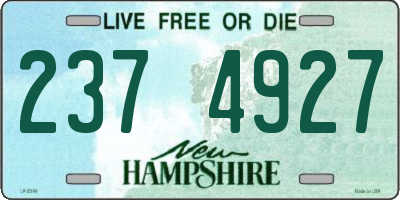 NH license plate 2374927