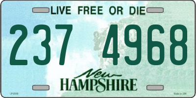 NH license plate 2374968