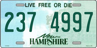 NH license plate 2374997