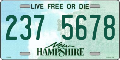 NH license plate 2375678