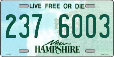 NH license plate 2376003