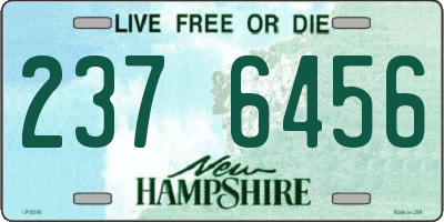 NH license plate 2376456