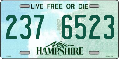 NH license plate 2376523