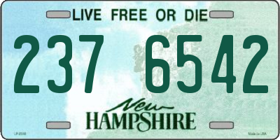 NH license plate 2376542