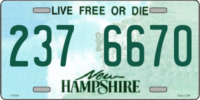 NH license plate 2376670
