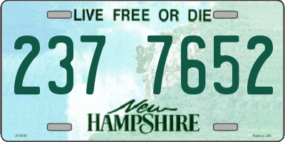 NH license plate 2377652