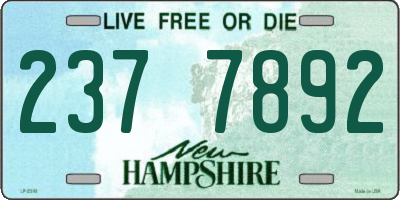 NH license plate 2377892