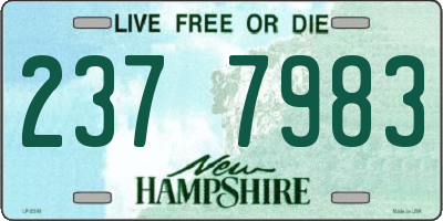NH license plate 2377983