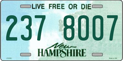NH license plate 2378007