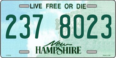 NH license plate 2378023