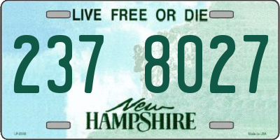 NH license plate 2378027
