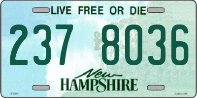 NH license plate 2378036