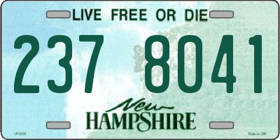 NH license plate 2378041