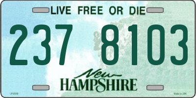 NH license plate 2378103