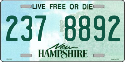 NH license plate 2378892