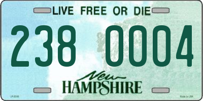 NH license plate 2380004