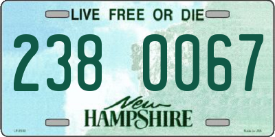 NH license plate 2380067