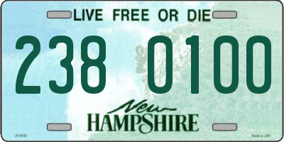 NH license plate 2380100