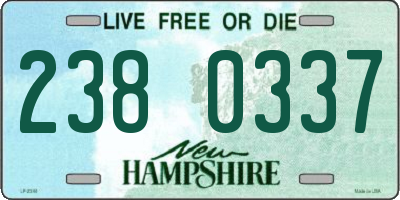 NH license plate 2380337