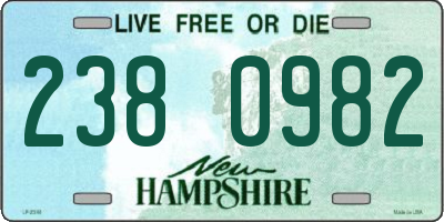 NH license plate 2380982