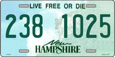 NH license plate 2381025
