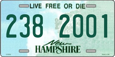 NH license plate 2382001