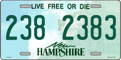 NH license plate 2382383