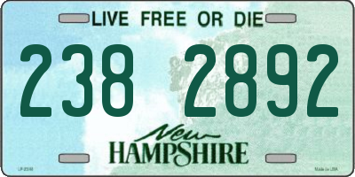NH license plate 2382892