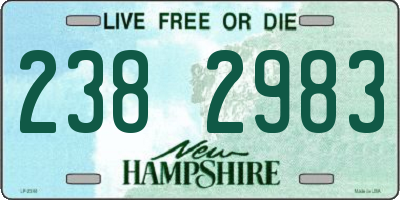 NH license plate 2382983