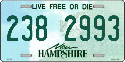 NH license plate 2382993