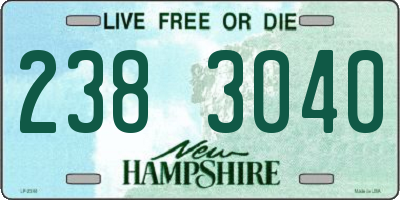 NH license plate 2383040