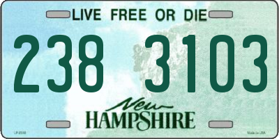 NH license plate 2383103