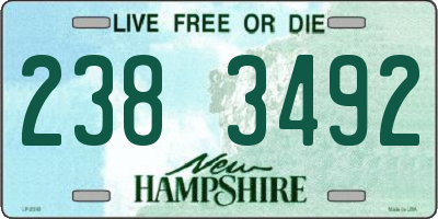 NH license plate 2383492