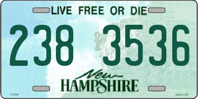 NH license plate 2383536