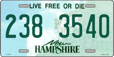 NH license plate 2383540