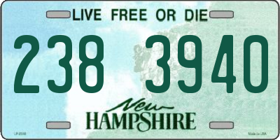 NH license plate 2383940