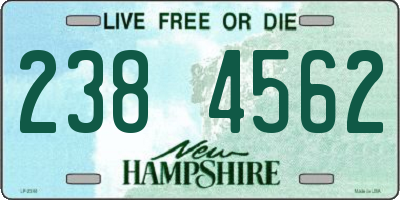 NH license plate 2384562