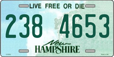 NH license plate 2384653