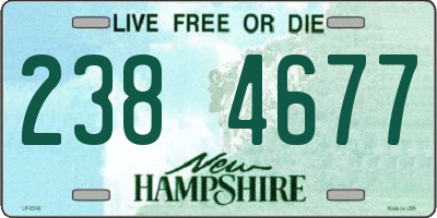 NH license plate 2384677