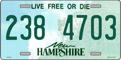 NH license plate 2384703