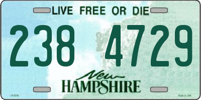 NH license plate 2384729