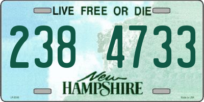 NH license plate 2384733