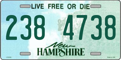 NH license plate 2384738