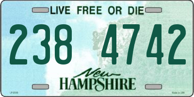NH license plate 2384742