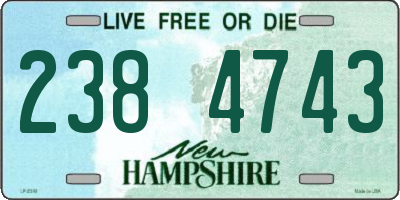 NH license plate 2384743
