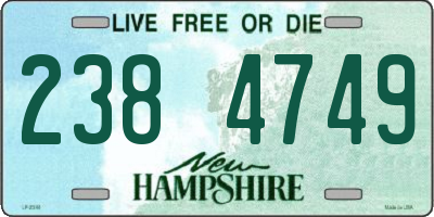 NH license plate 2384749