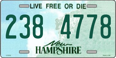 NH license plate 2384778