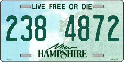 NH license plate 2384872