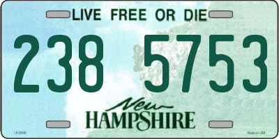 NH license plate 2385753
